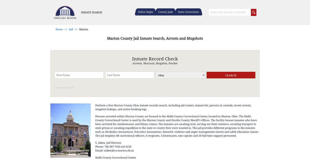 Preview of ohiojailroster.com