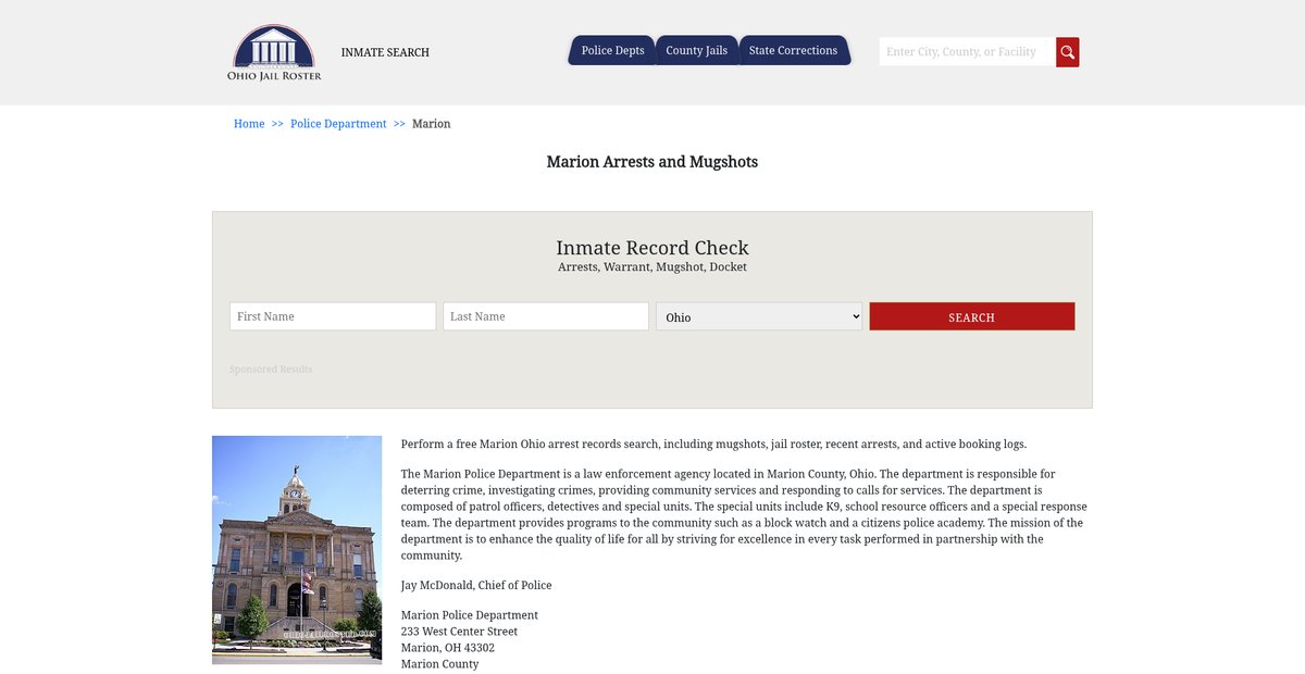 Preview of ohiojailroster.com