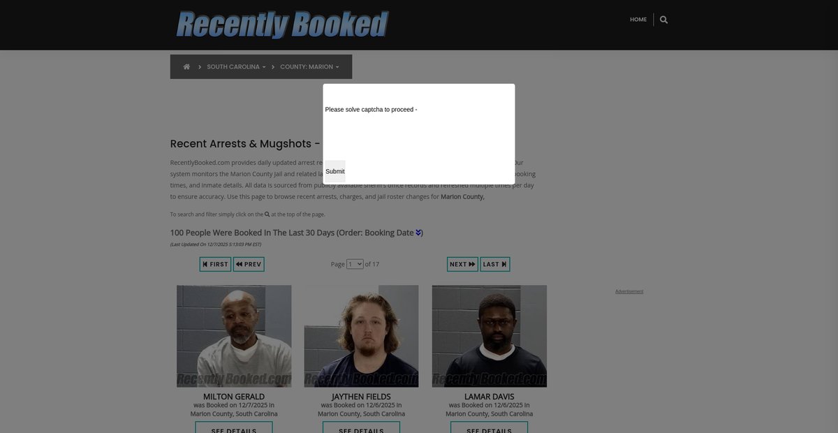 Preview of recentlybooked.com
