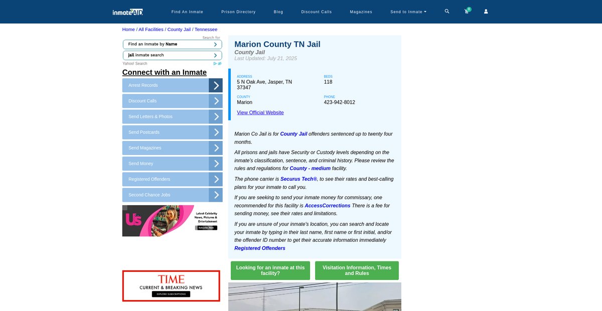 Preview of inmateaid.com