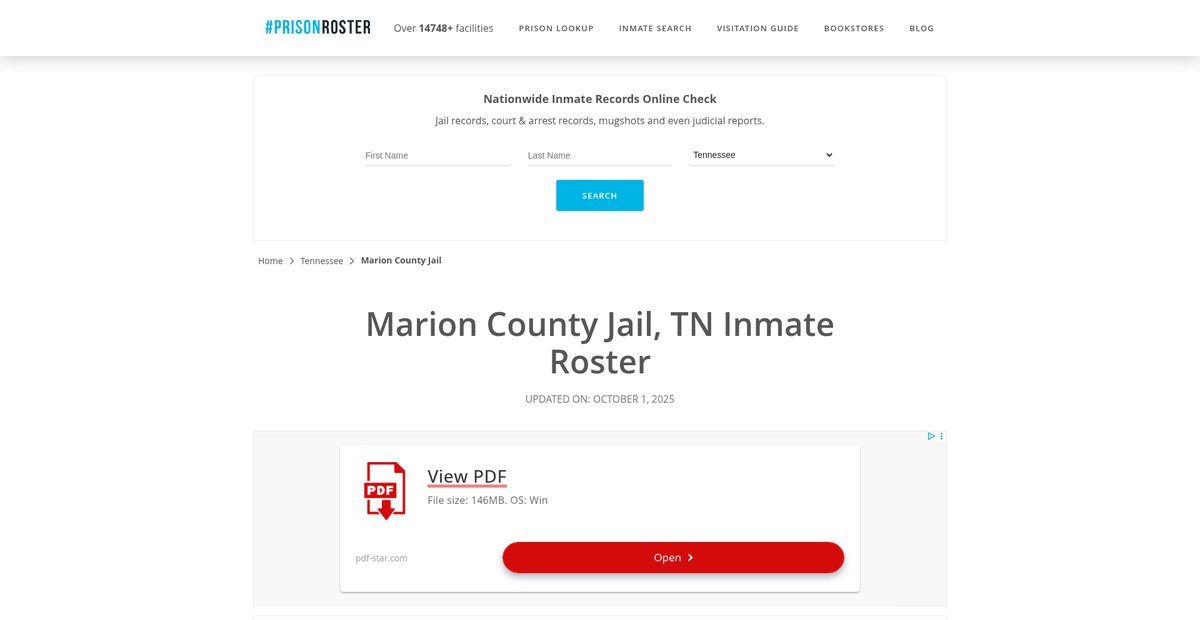 Preview of prisonroster.com