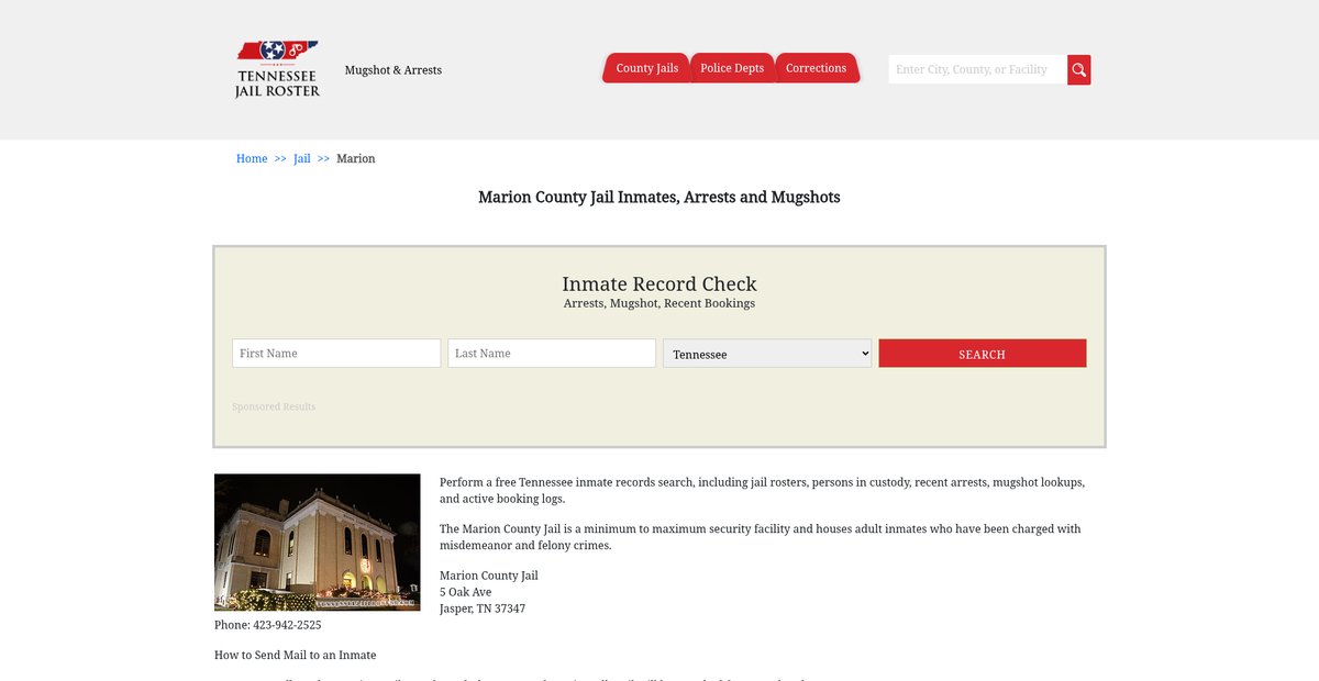 Preview of tennesseejailroster.com