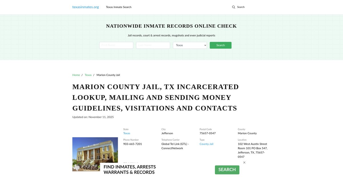 Preview of texasinmates.org