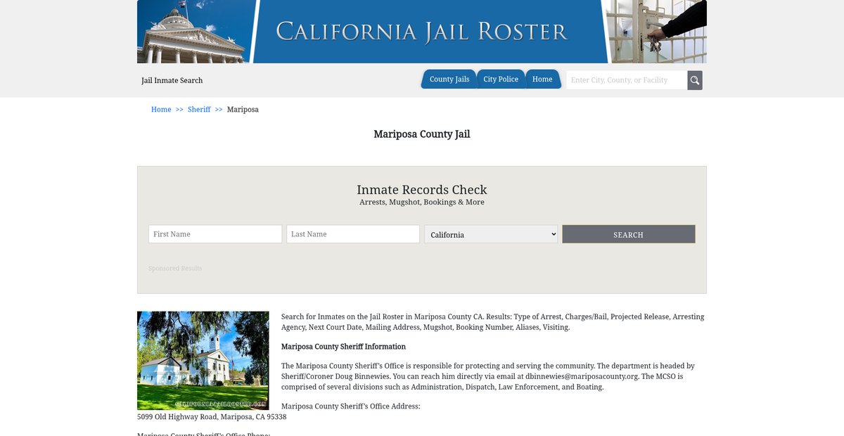 Preview of californiajailroster.com