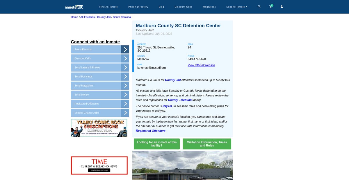 Preview of inmateaid.com