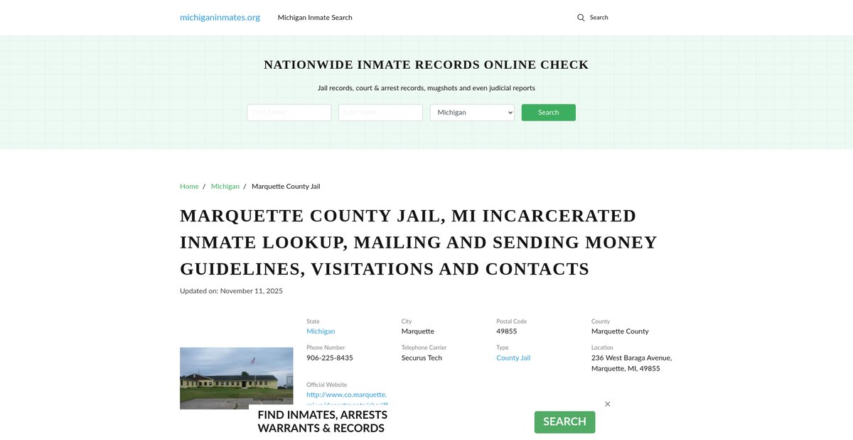 Preview of michiganinmates.org