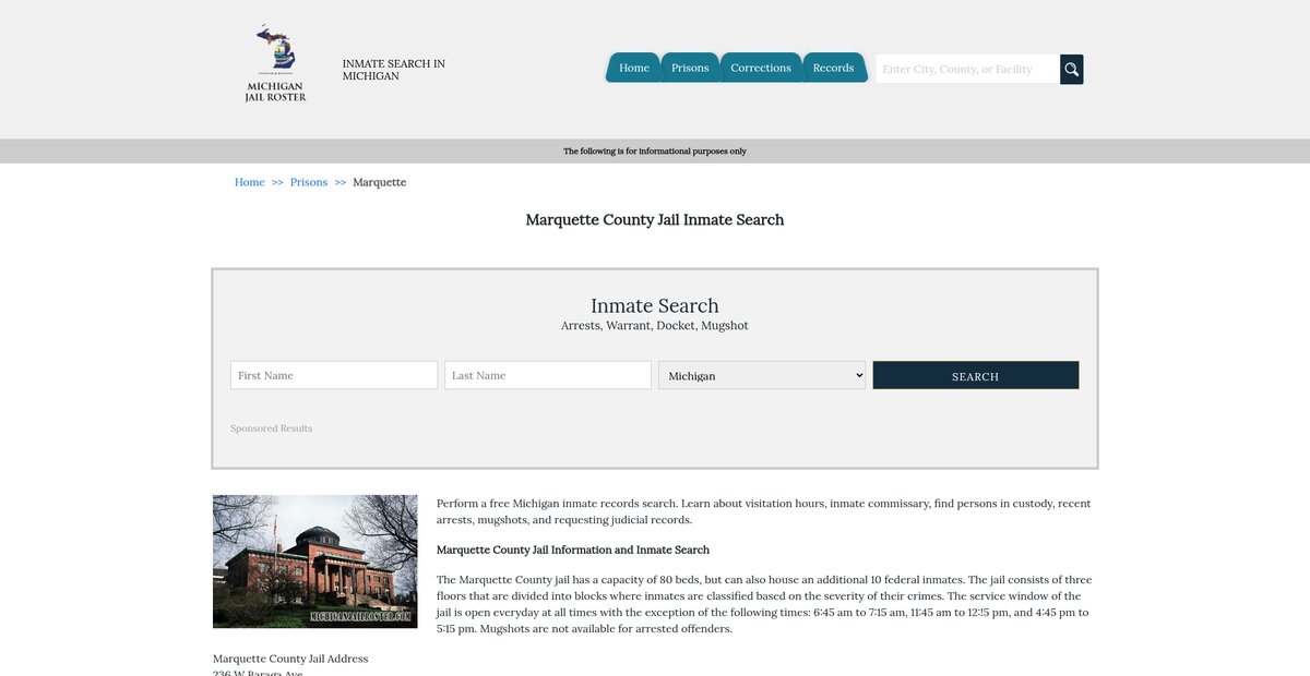 Preview of michiganjailroster.com