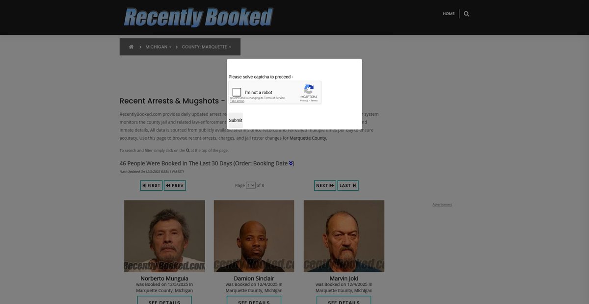 Preview of recentlybooked.com