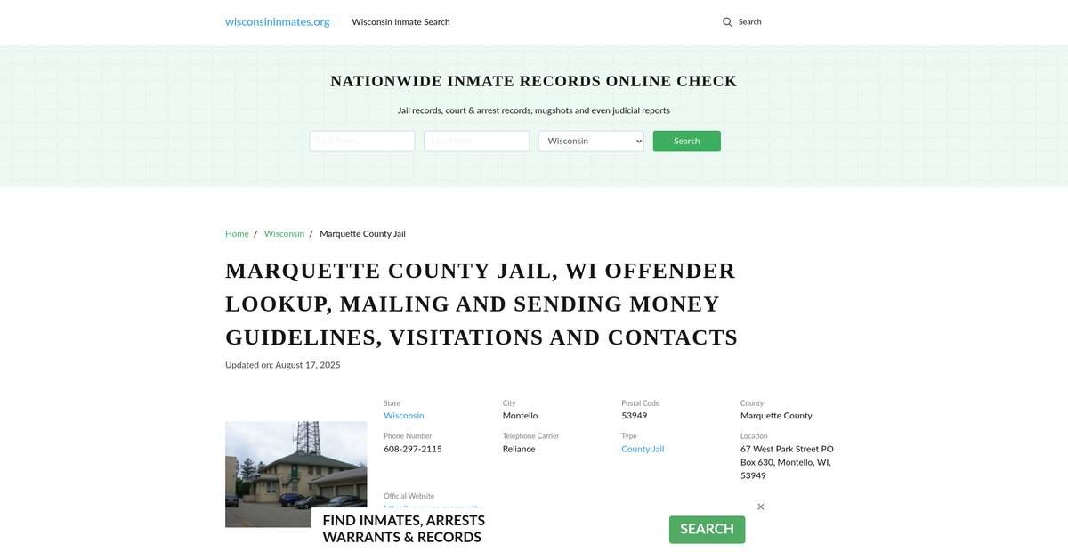 Preview of wisconsininmates.org