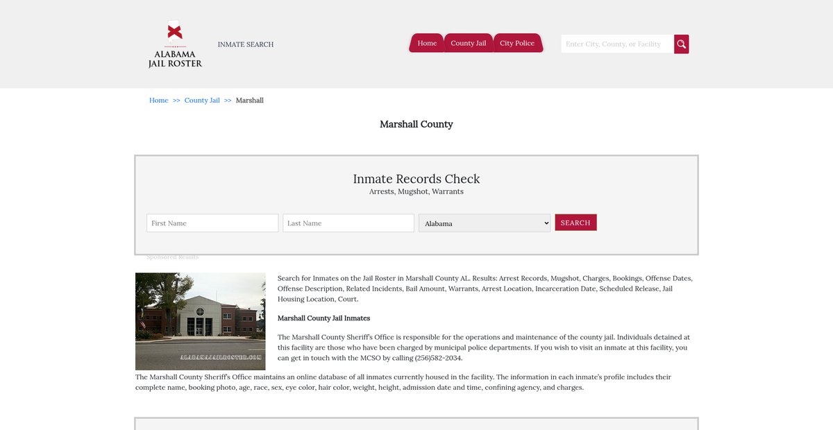 Preview of alabamajailroster.com