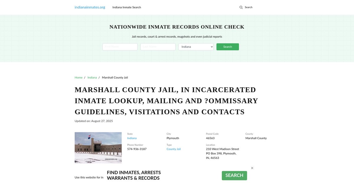 Preview of indianainmates.org