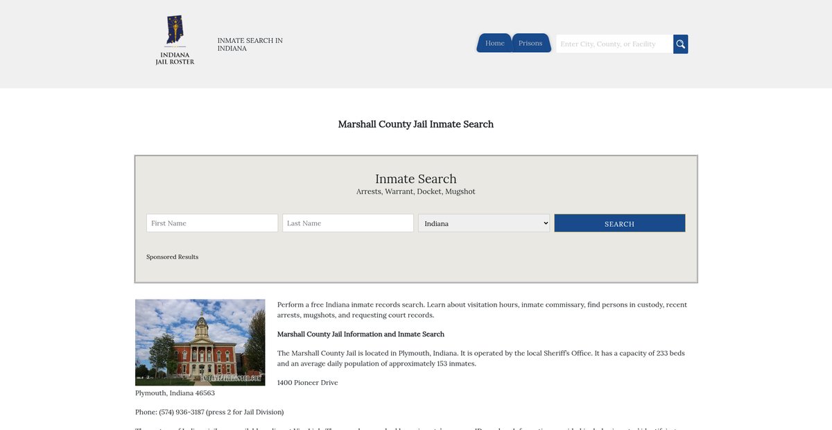 Preview of indianajailroster.com