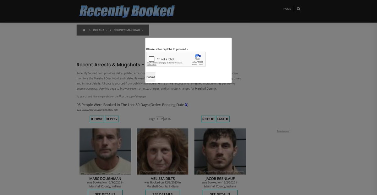 Preview of recentlybooked.com