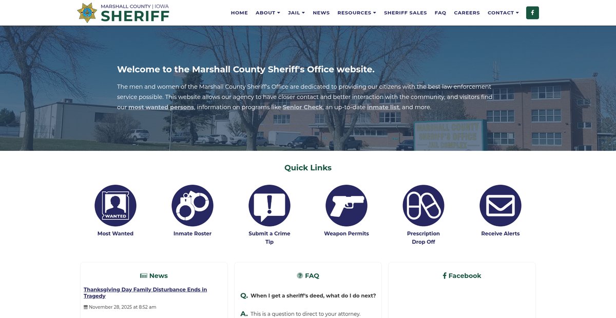 Preview of marshallcountysheriff.com