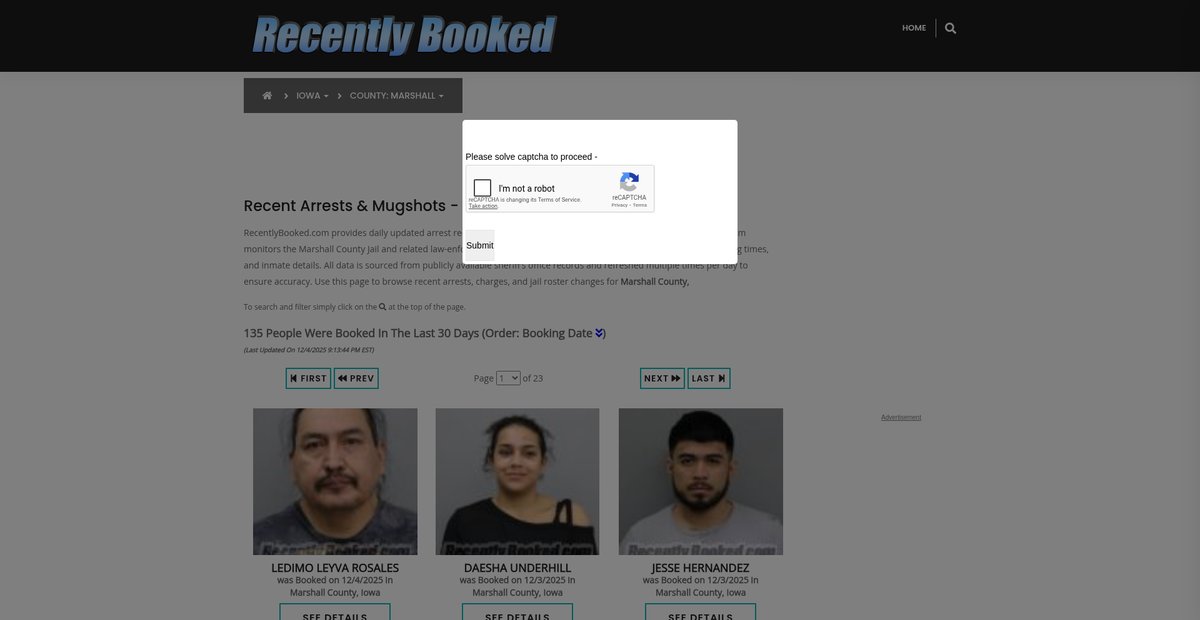 Preview of recentlybooked.com