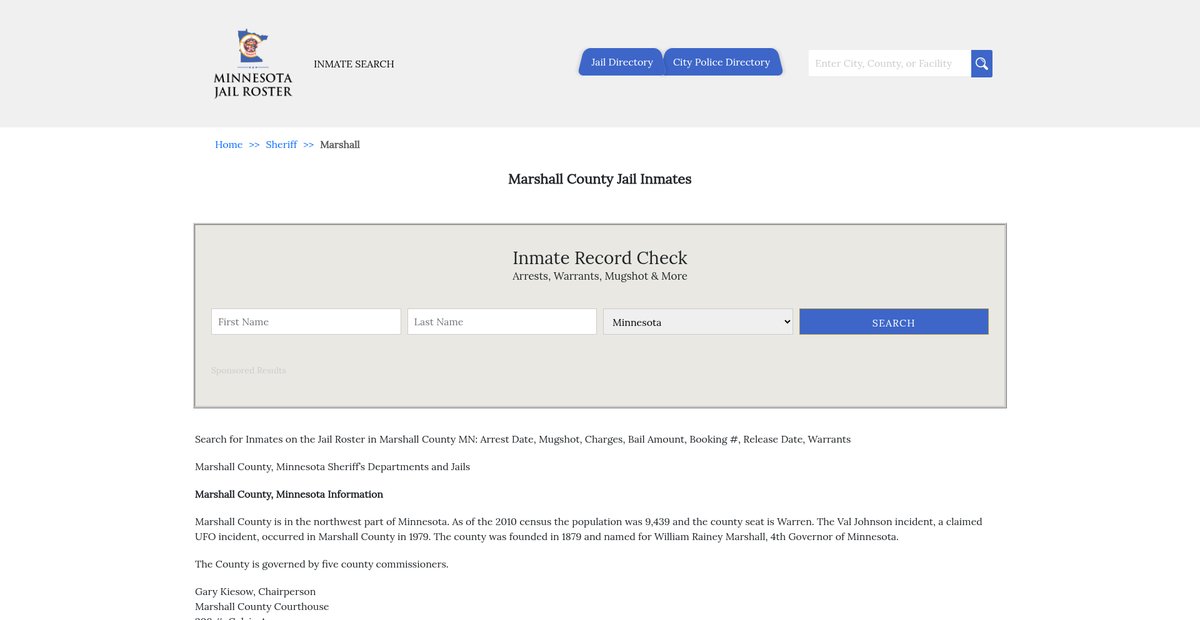 Preview of minnesotajailroster.com