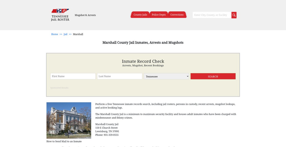 Preview of tennesseejailroster.com