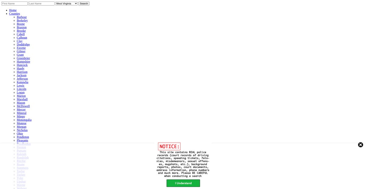 Preview of westvirginia.arrests.org