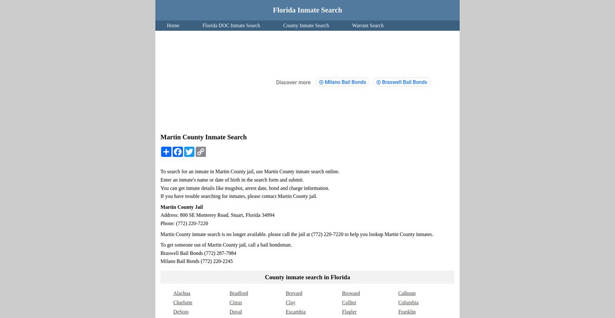 Preview of inmatesearchflorida.org