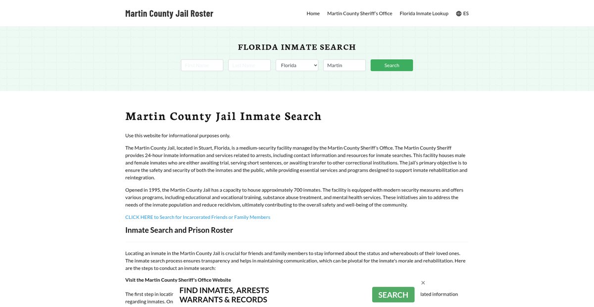 Preview of martincountyjail.org