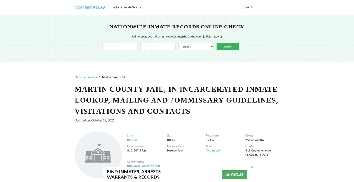 Preview of indianainmates.org