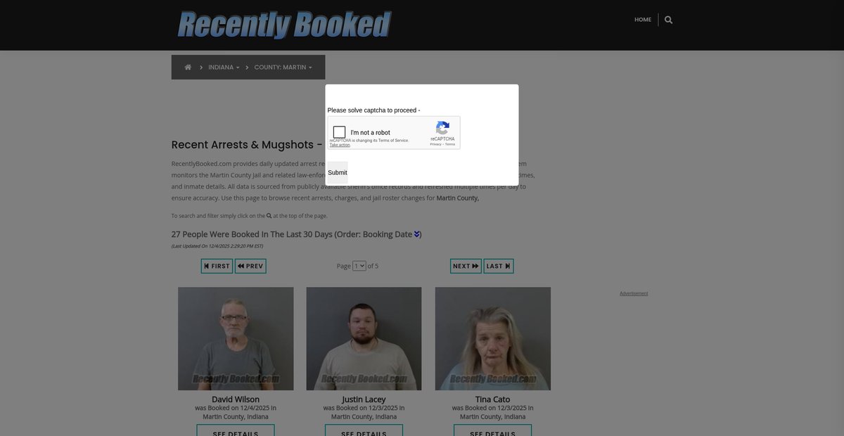 Preview of recentlybooked.com