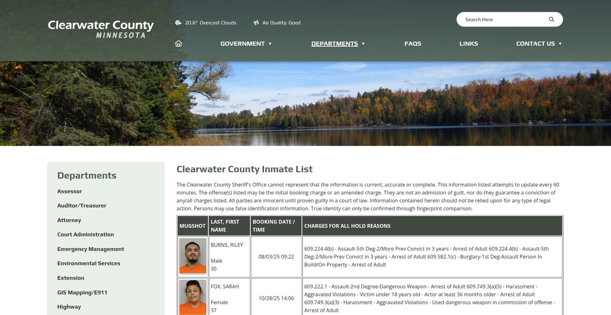 Preview of clearwatercountymn.gov