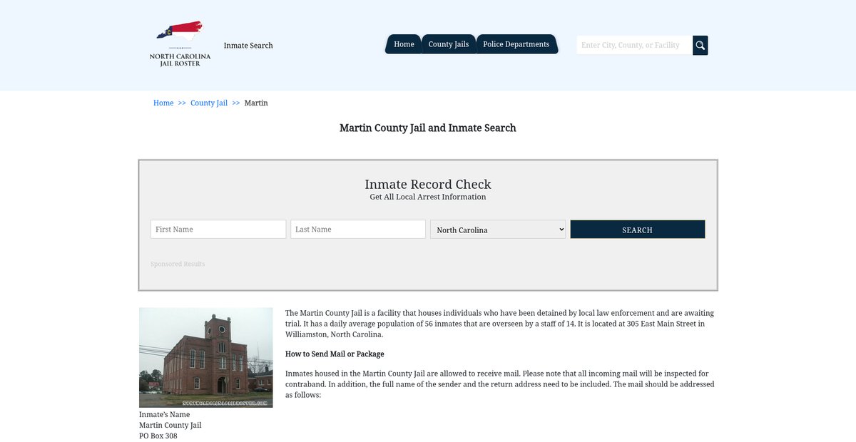 Preview of northcarolinajailroster.com