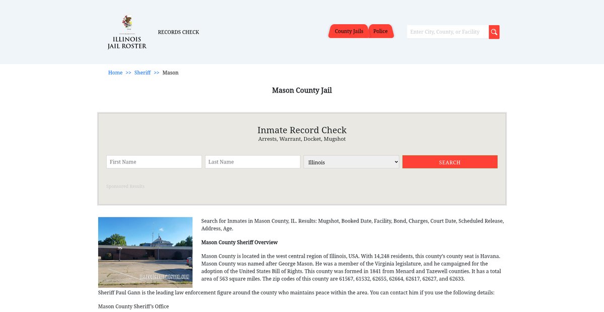 Preview of illinoisjailroster.com