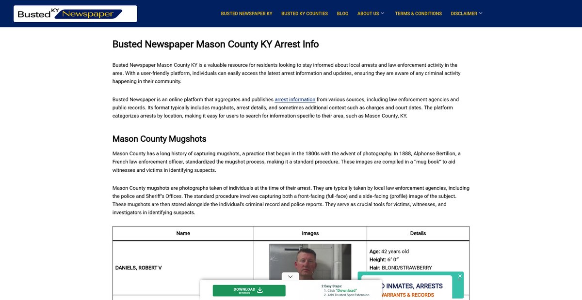 Preview of bustednewspaper-ky.com