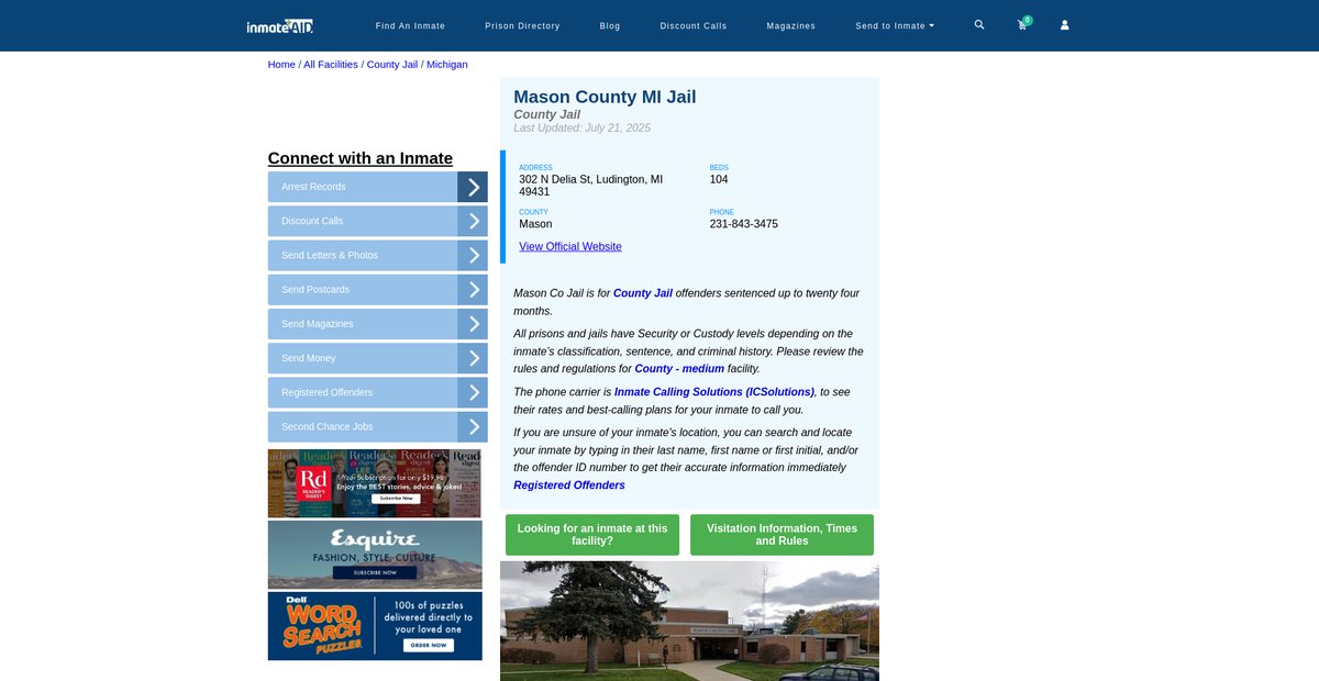 Preview of inmateaid.com