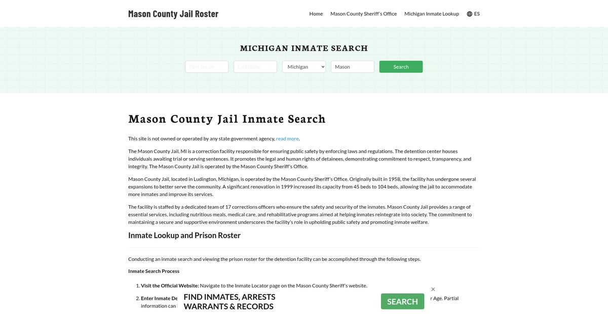 Preview of masoncountyjail.org