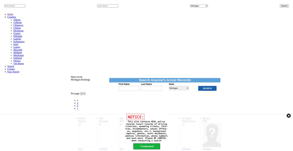 Preview of michigan.arrests.org