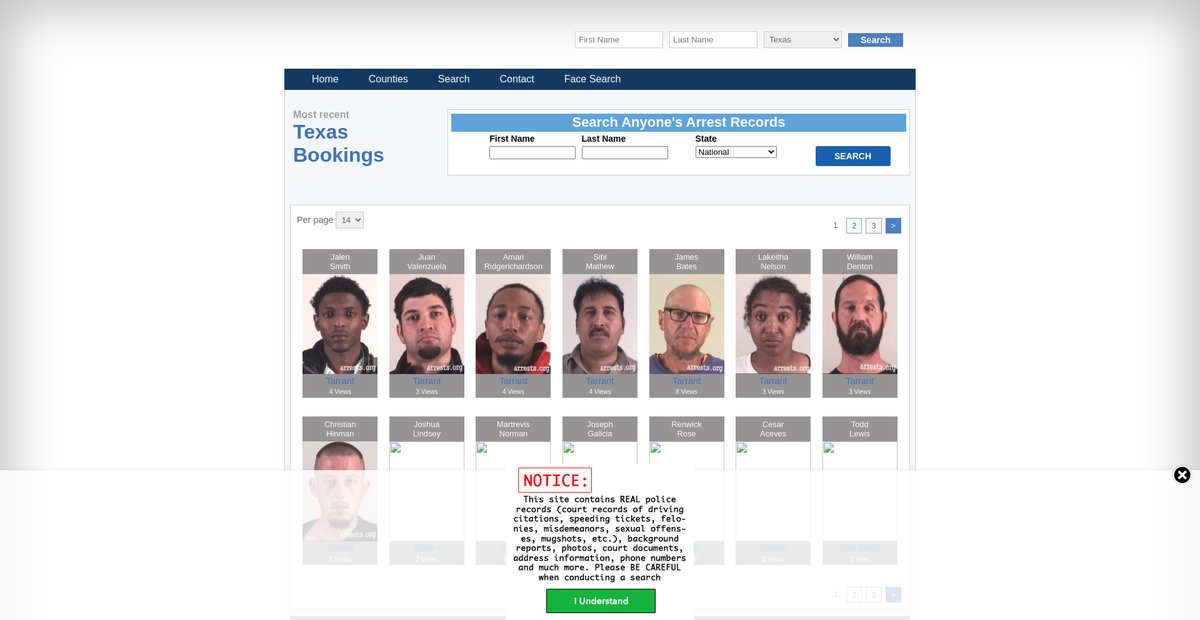 Preview of texas.arrests.org
