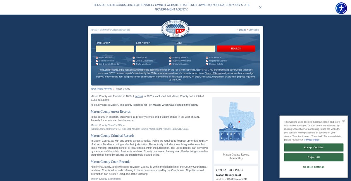 Preview of texas.staterecords.org