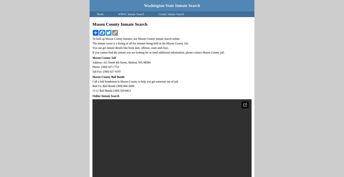 Preview of inmatesearchwashington.org