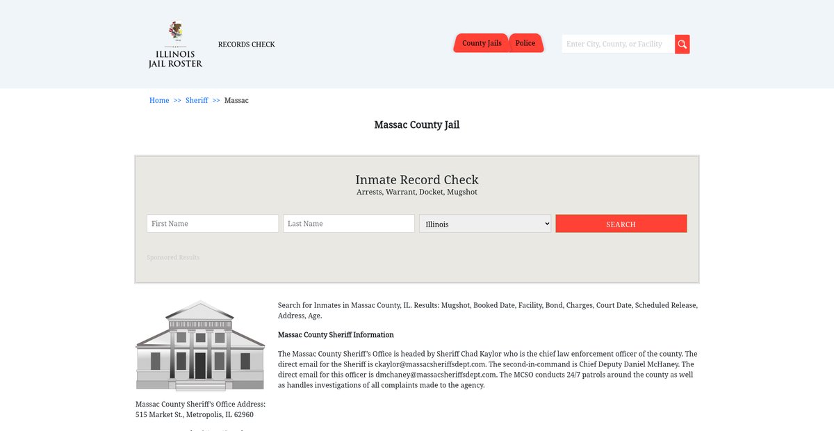 Preview of illinoisjailroster.com