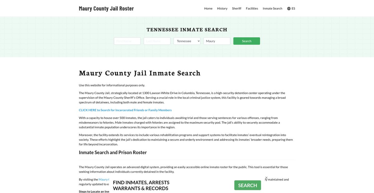 Preview of maurycountyjail.org