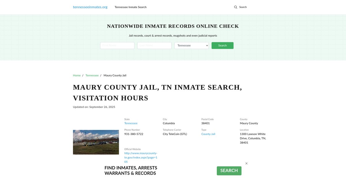 Preview of tennesseeinmates.org