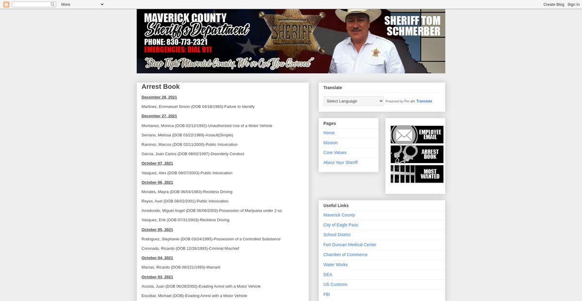 Preview of maverickcosheriff.blogspot.com