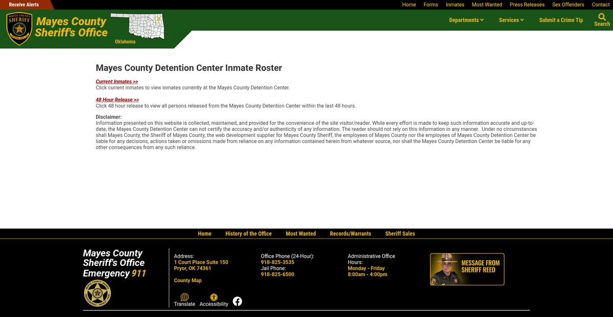 Preview of mayessheriff.org