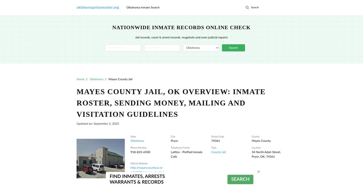 Preview of oklahomaprisonroster.org