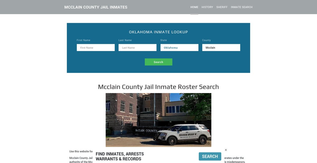 Preview of mcclainjailroster.org