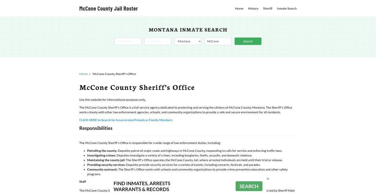 Preview of mcconecountyjail.org