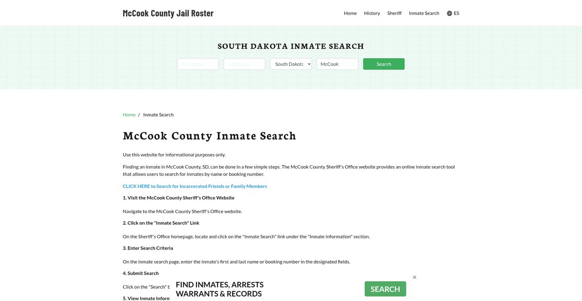 Preview of mccookcountyjail.org
