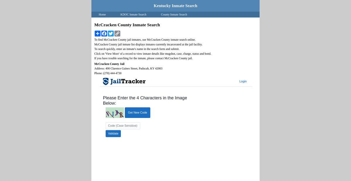 Preview of inmatesearchkentucky.org