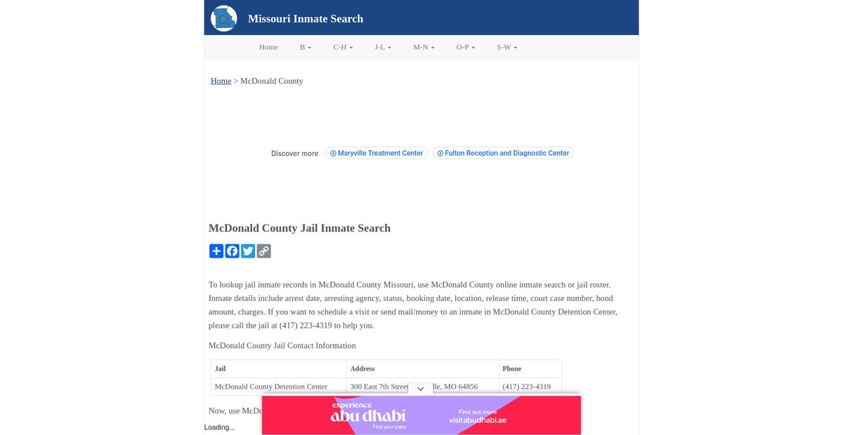 Preview of inmatesearchmo.org