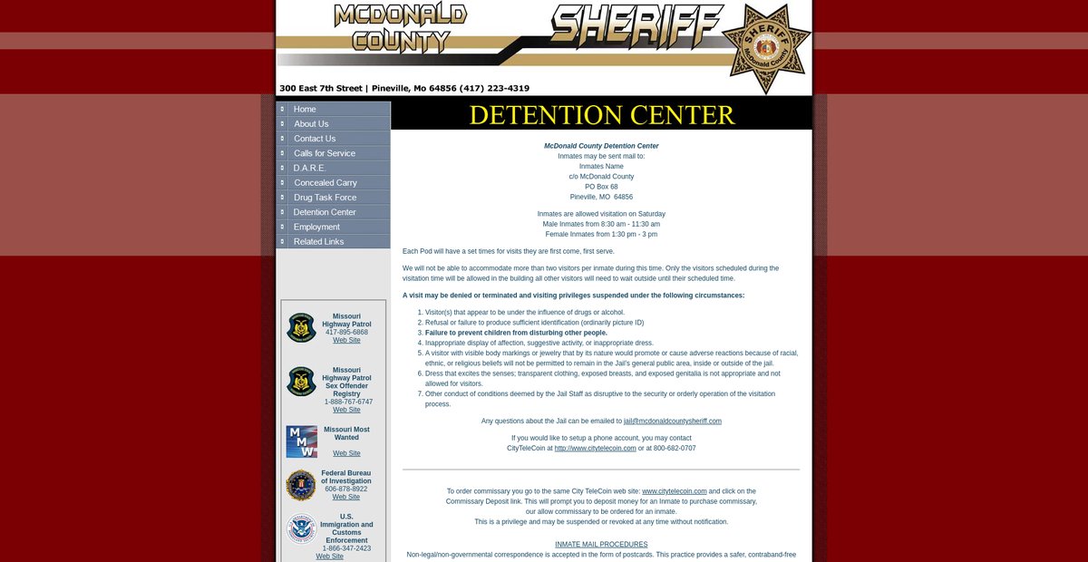 Preview of mcdonaldcountysheriff.com