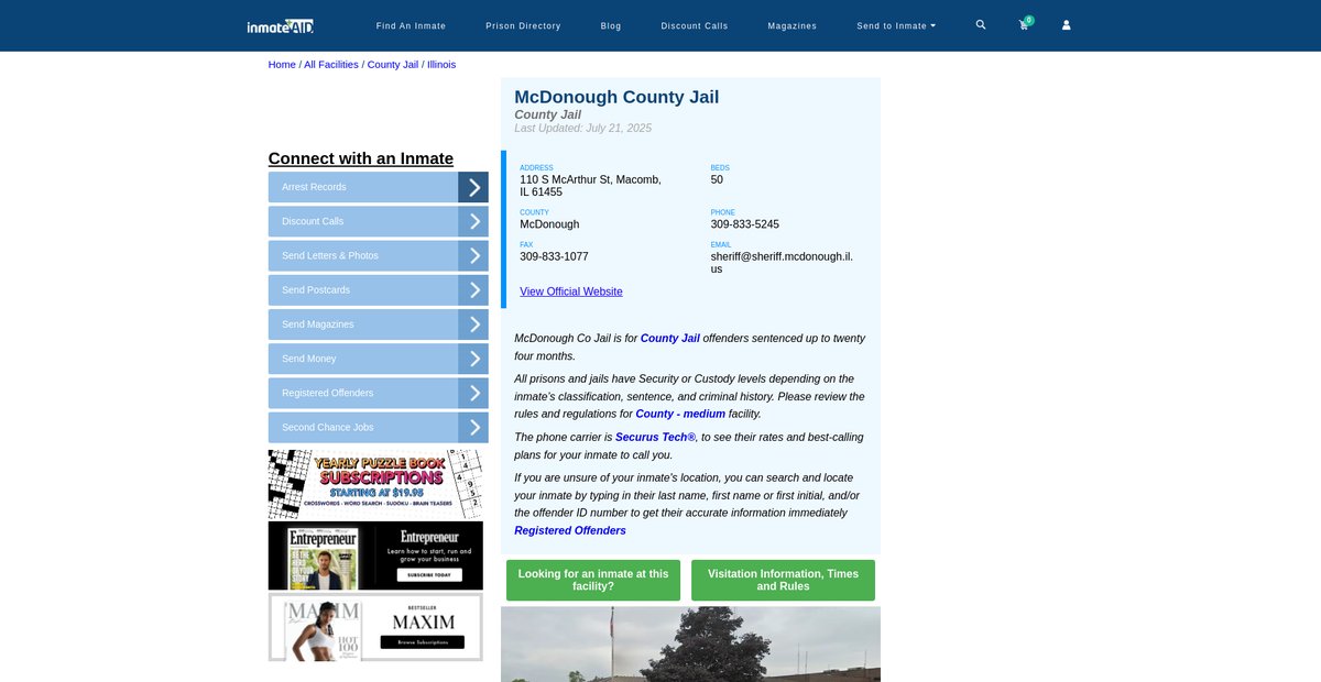Preview of inmateaid.com