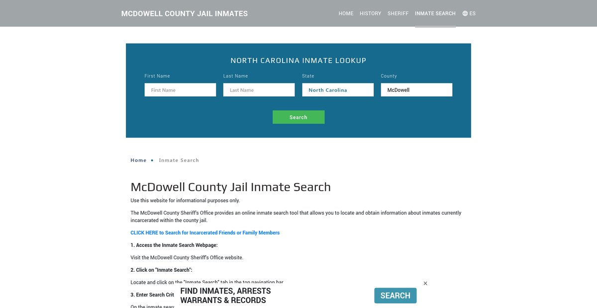 Preview of mcdowelljailroster.org